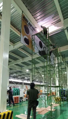 Pemasangan Visual di Area Produksi